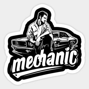 Vehicle car's mechanic sihouette3 Sticker